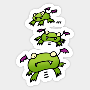 VAMPIRE FROGS (FROM MY BOOK 'THE EASTER BUNNY'S UNDERSEA ADVENTURE!' BY CLIFFORD JAMES HAYES) Sticker